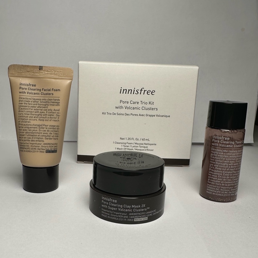 🆕 INNISFREE Pore Care Trio Kit with Volcanic Clusters NIB - Picture 4 of 4